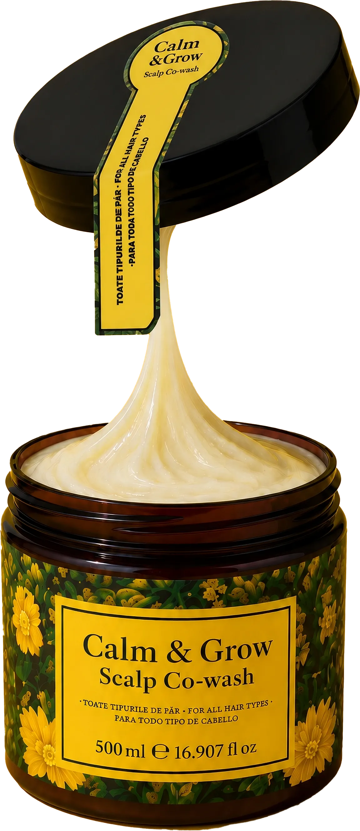 Calm & Grow Scalp Co-wash deschis, cu textură cremoasă